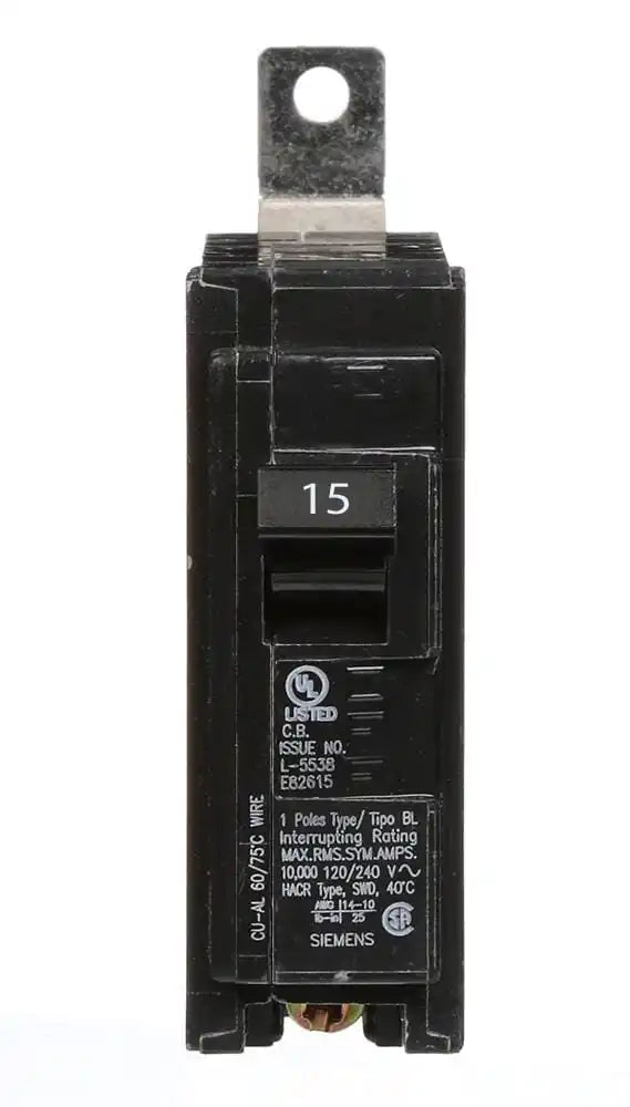 Siemens B115AF Bolt-On Arc-Fault Breaker 15A 1-Pole 120V