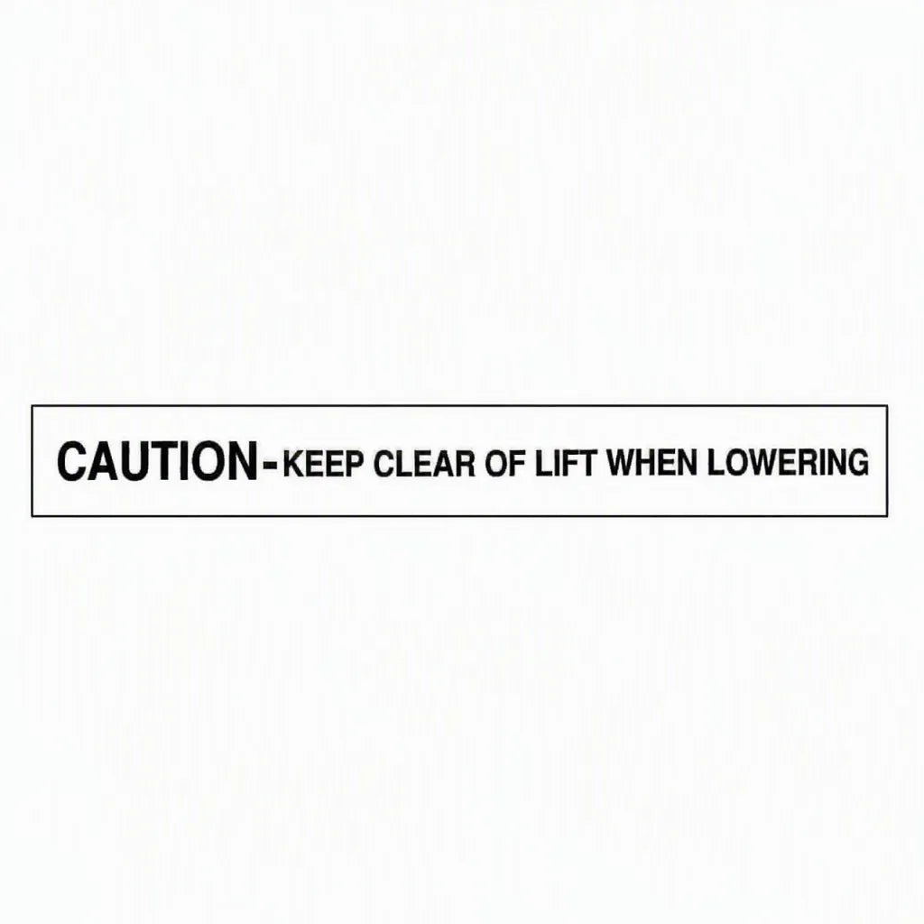 Caution Keep Clear Decal Any (BH-7077-61G)